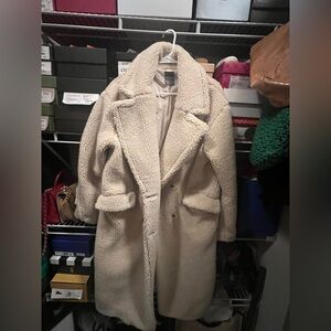 Women's Cream Teddy Coat from Primark
New with no tags.